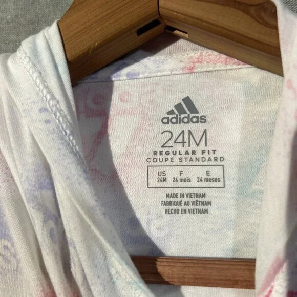 Adidas Track Suit Baby 24 Months 2 Piece Outfit Hooded Pullover - Picture 3 of 5